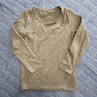 ジーユー(GU)のGU ジーユーウォーム 120サイズ 長袖 Tシャツ ヒートテック 肌着 グレー(下着)