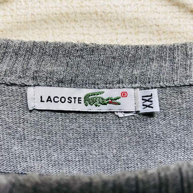 LACOSTE(ラコステ)の一点物　ラコステ　ビッグサイズ　ボーダー　ニット メンズのトップス(ニット/セーター)の商品写真