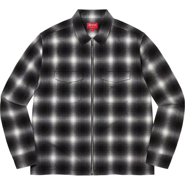 Shadow Plaid Flannel Zip Up Shirtメンズ