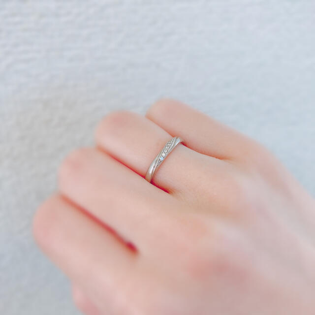 ☆4℃ Pt995 ダイヤモンド 7P リング 3.5g 7号 指輪-