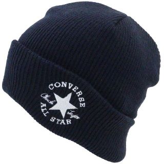 コンバース(CONVERSE)のCONVERSE コンバース ニット帽 アクリル リフレクター付き★ネイビー新品(ニット帽/ビーニー)