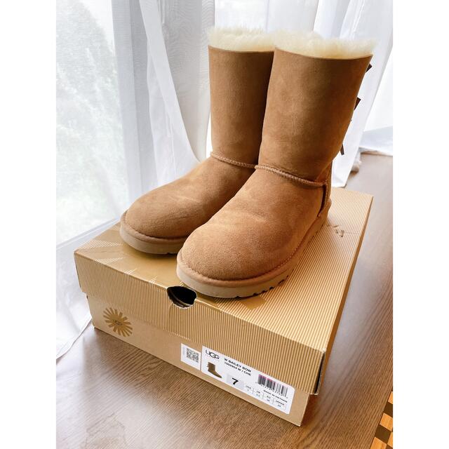日本に 【リトルみぃ®︎ 】UGG ムートンブーツ リボン 24cm ブーツ