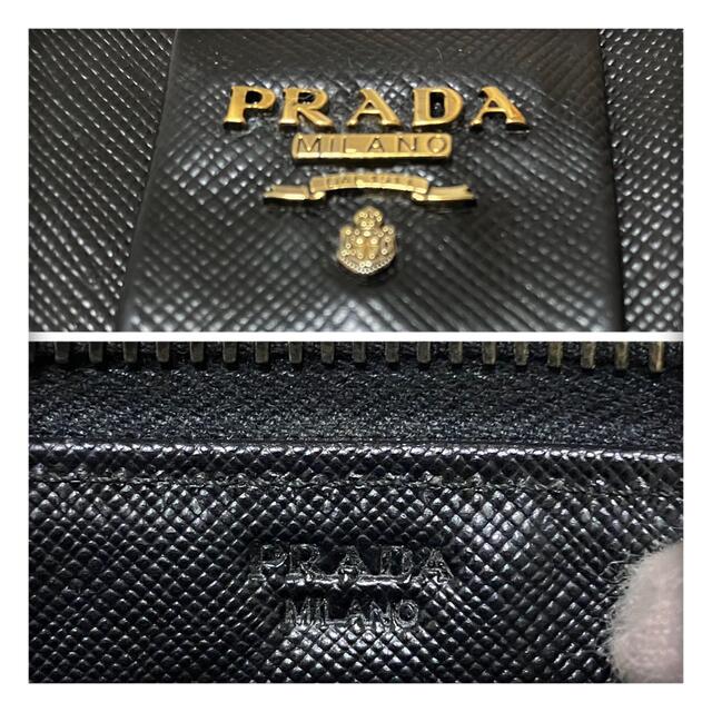 PRADA(プラダ)の【みきてぃ様専用】美品 プラダ サフィアーノ リボン ラウンドファスナー レディースのファッション小物(財布)の商品写真