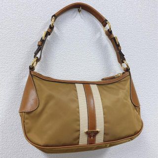 プラダ(PRADA)の★美品 プラダ ハンドバッグ BR3043 キャメル ナイロン レザー 正規品(ハンドバッグ)