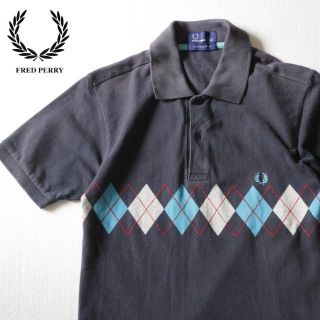 フレッドペリー(FRED PERRY)のfred perry フレッドペリー アーガイル ポロシャツ ネイビー メンズ(ポロシャツ)