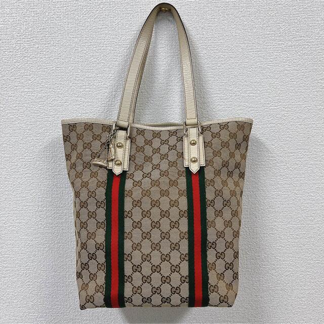 Gucci(グッチ)の※販売済み グッチ シェリーライン アイボリー ベージュ トートバッグ 正規品 レディースのバッグ(トートバッグ)の商品写真