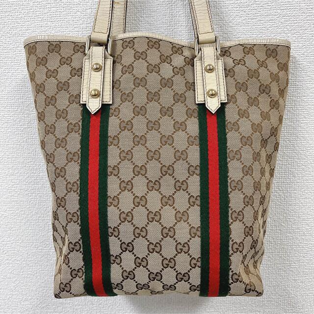 Gucci(グッチ)の※販売済み グッチ シェリーライン アイボリー ベージュ トートバッグ 正規品 レディースのバッグ(トートバッグ)の商品写真