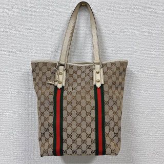 グッチ(Gucci)の※販売済み グッチ シェリーライン アイボリー ベージュ トートバッグ 正規品(トートバッグ)