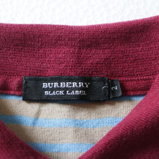 BURBERRY BLACK LABEL(バーバリーブラックレーベル)のバーバリー ブラックレーベル ポロシャツ ボーダー 2 BURBERRY 半袖 メンズのトップス(ポロシャツ)の商品写真