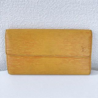 ルイヴィトン(LOUIS VUITTON)の★ルイヴィトン エピ ポシェット ポルトモネ クレディ 長財布 イエロー 正規品(長財布)