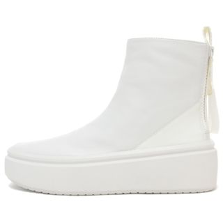 ユナイテッドヌード(UNITED NUDE)のUNITED NUDE ユナイテッドヌード ブーツ 靴 シューズ ホワイト 白 37(24cm) ショート アンクル ラウンドトゥ フラット 厚底 バックジップ レザー本革 おしゃれ シンプル 普段使い 【レディース】(ブーツ)