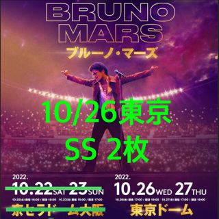 ブルーノマーズ 10/26 東京ドーム SS席 2枚(その他)