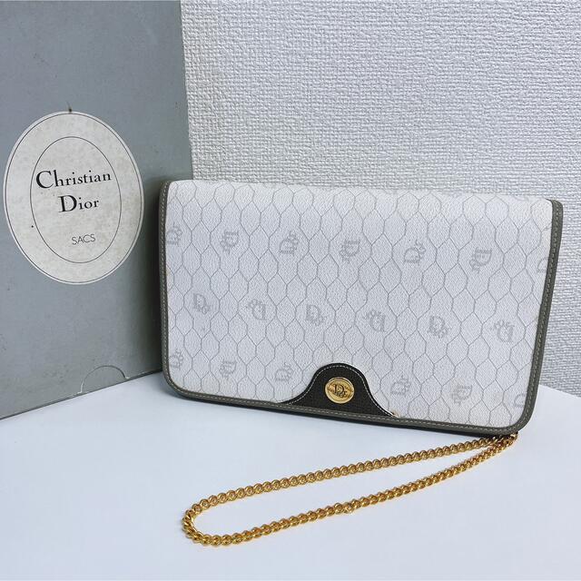 88cm付属品★箱付き Dior チェーンショルダーバッグ ハニカム 正規品 ヴィンテージ