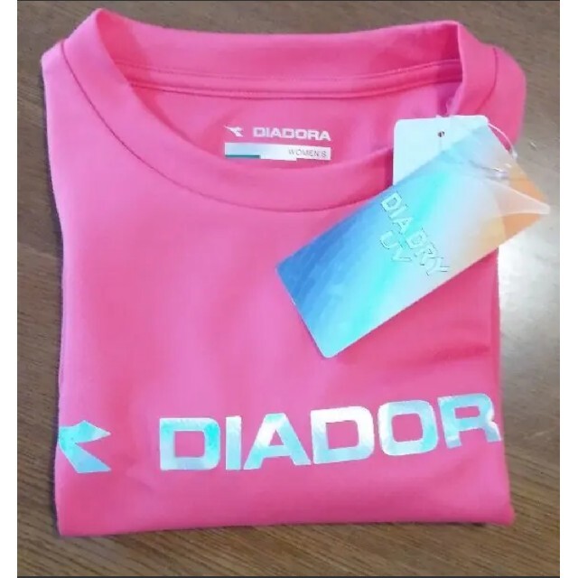 SN006 DIADORA 半袖Tシャツ ブラック レディース L ポス