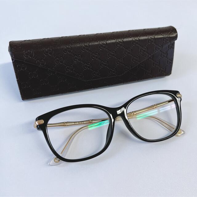 ★ケース付き GUCCI バンブー めがね ブラック ゴールド 正規品 ★ケース付き GUCCI バンブー めがね ブラック ゴールド 正規品