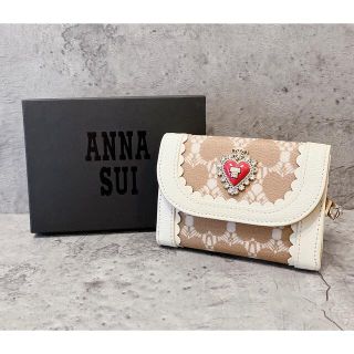 ANNA SUI アナスイ　ビーハート　二つ折り　財布　ブラック　レザー