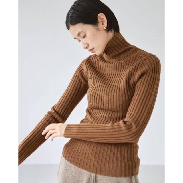 TODAYFUL(トゥデイフル)のTODAYFUL Wool Rib Knit ウールリブニット ブラウン レディースのトップス(ニット/セーター)の商品写真