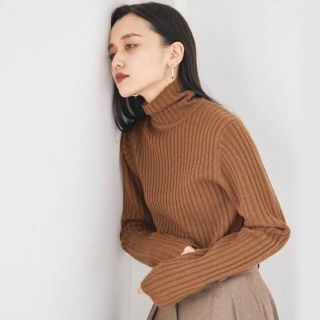 トゥデイフル(TODAYFUL)のTODAYFUL Wool Rib Knit ウールリブニット ブラウン(ニット/セーター)