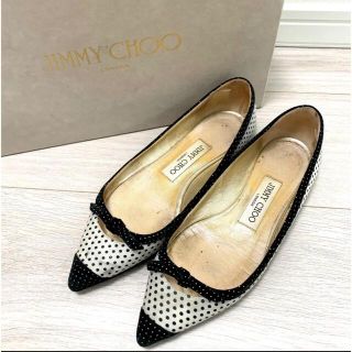 ジミーチュウ ドットの通販 65点 | JIMMY CHOOを買うならラクマ 【通販激安】 新品❤️ジミーチュウ バックロゴ バレエシューズ 38.5(約25-25.5cm フラットシューズ/バレエシューズ