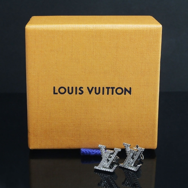 ルイ ヴィトン ブックル ドレイユ LV アイコニック ストラス ピアス シルバー M00608 箱付 LOUIS VUITTON（新品・未使用品）