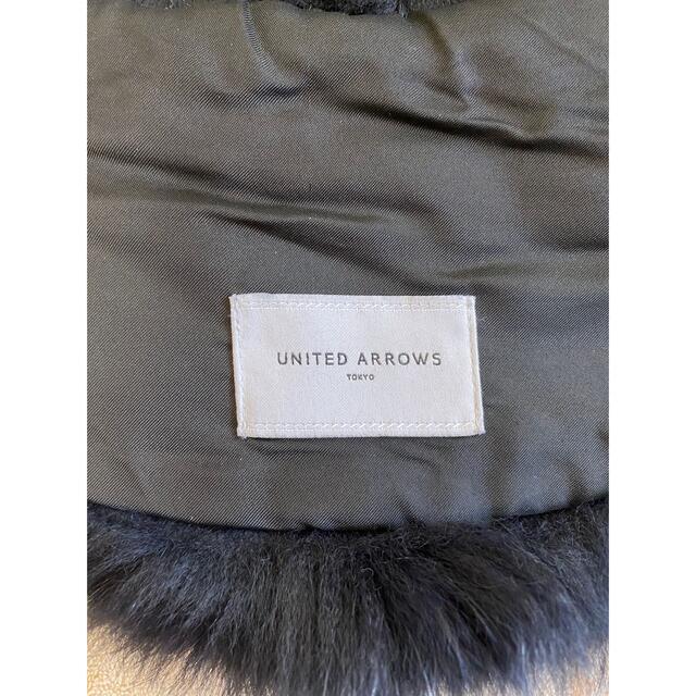 UNITED ARROWS(ユナイテッドアローズ)のユナイテッドアローズ　フォックスファー　ネイビー レディースのジャケット/アウター(ロングコート)の商品写真