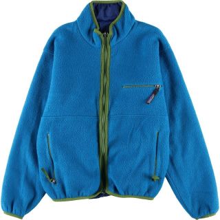 パタゴニア(patagonia)の古着 91年製 パタゴニア Patagonia Rマークタグ ディープウォーターxサファイア グリセードカーディガン 29300 F1 リバーシブル ナイロンxフリースジャケット USA製 メンズS ヴィンテージ /eaa211110(その他)