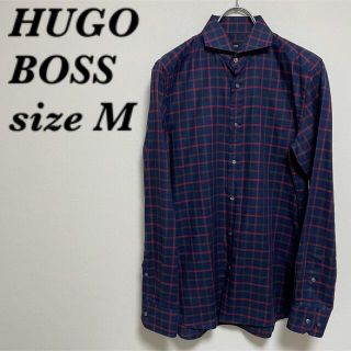 ヒューゴボス(HUGO BOSS)の【HUGO BOSS】ボス チェックシャツ 長袖シャツ お洒落 美品(シャツ)