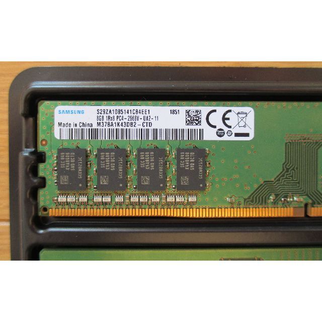 メモリSAMSUNG DDR4-2666 16GB(8GB×2) デスクトップ