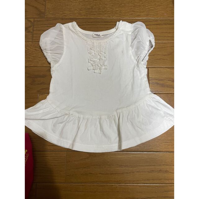 女の子 シャツ 短パンセット キッズ/ベビー/マタニティのベビー服(~85cm)(シャツ/カットソー)の商品写真