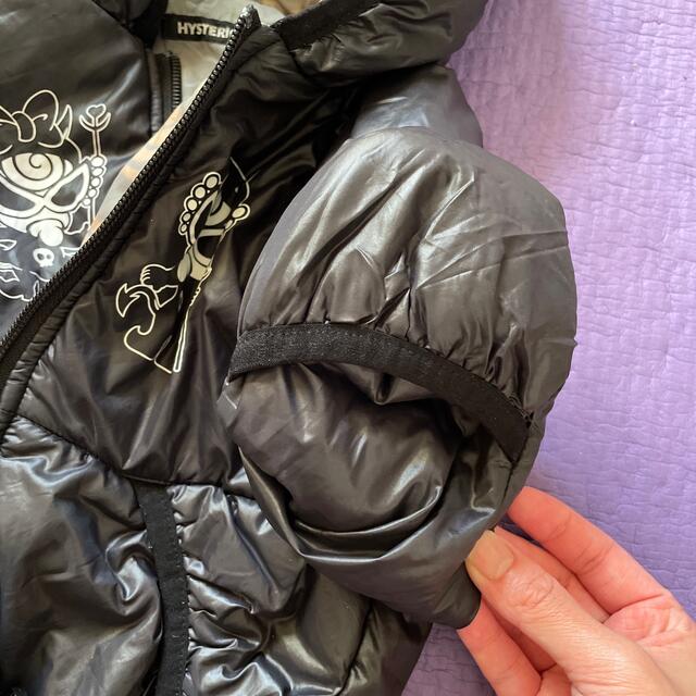 HYSTERIC MINI(ヒステリックミニ)のヒステリックミニ　リバーシブル　黒ダウン キッズ/ベビー/マタニティのベビー服(~85cm)(ジャケット/コート)の商品写真