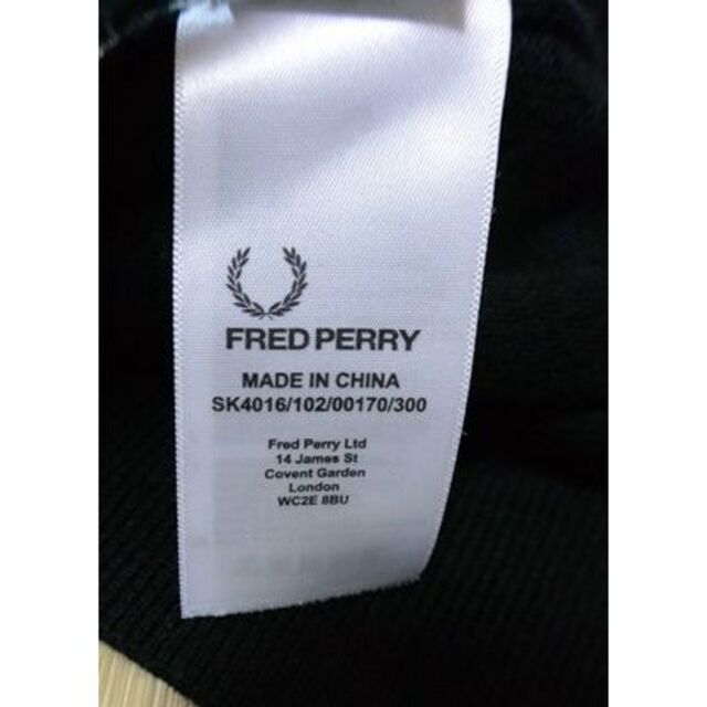 FRED PERRY(フレッドペリー)の美品 フレッドペリー Vネック アーガイル 黒XS Sサイズ相当 メンズのトップス(ニット/セーター)の商品写真