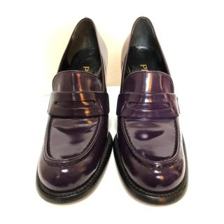 プラダ(PRADA)の美品　プラダ　PRADA  ローファー　太ヒール(ローファー/革靴)