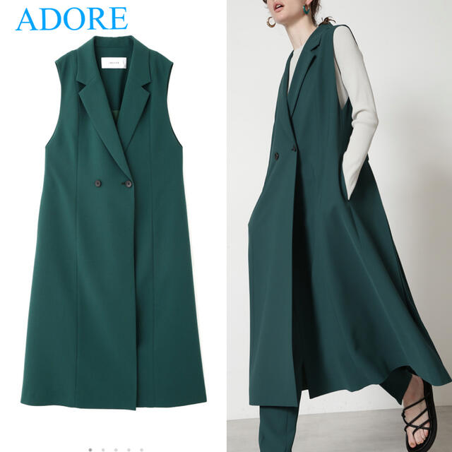 ADORE アドーア✨新品 2022AW新作バックサテンクレープジレ