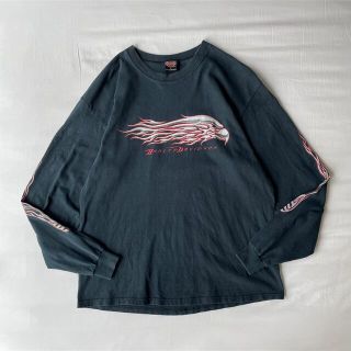 ハーレーダビッドソン(Harley Davidson)のLサイズ vintage harley davidson ロンt フレイム(Tシャツ/カットソー(七分/長袖))