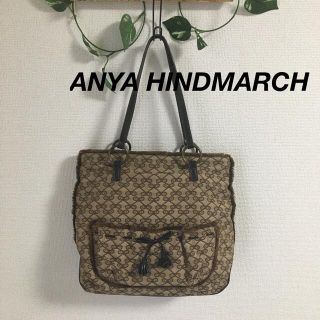 アニヤハインドマーチ(ANYA HINDMARCH)のANYA HINDMARCH 総柄　キャンバス　トートバッグ　ハンドバック(トートバッグ)