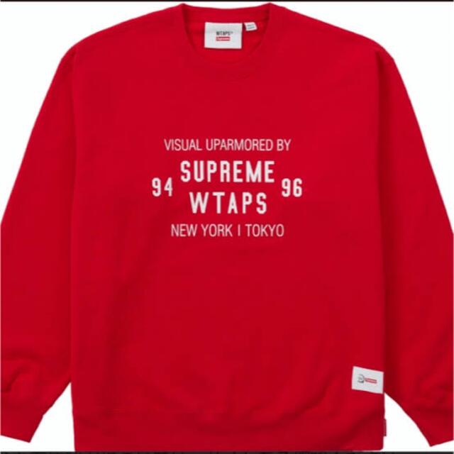 supreme wtaps crewneck red Lサイズ