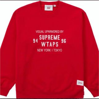 supreme wtaps crewneck red Lサイズ