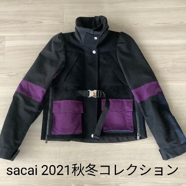 sacai(サカイ)のsacai サカイ ブルゾン  黒系 サイズ2 レディースのジャケット/アウター(ブルゾン)の商品写真