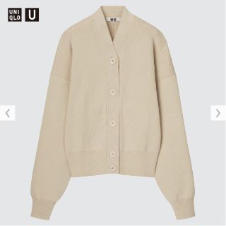 ユニクロ(UNIQLO)のユニクロ　ユニクロユー　UNIQLO U ショートカーディガン　ナチュラル(カーディガン)