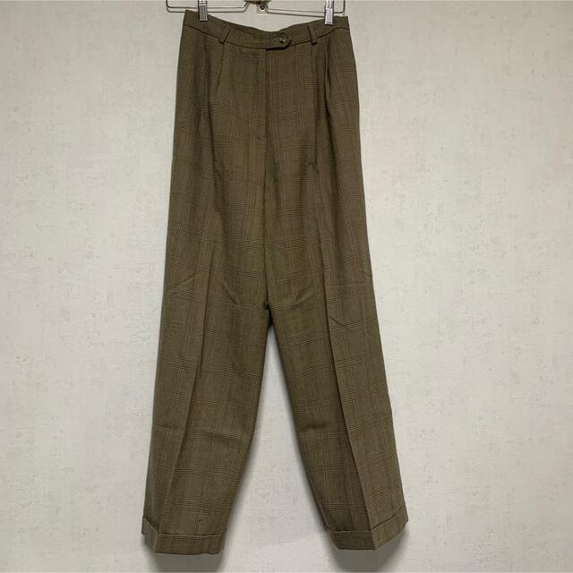 その他ウールチェックスラックス/vintage