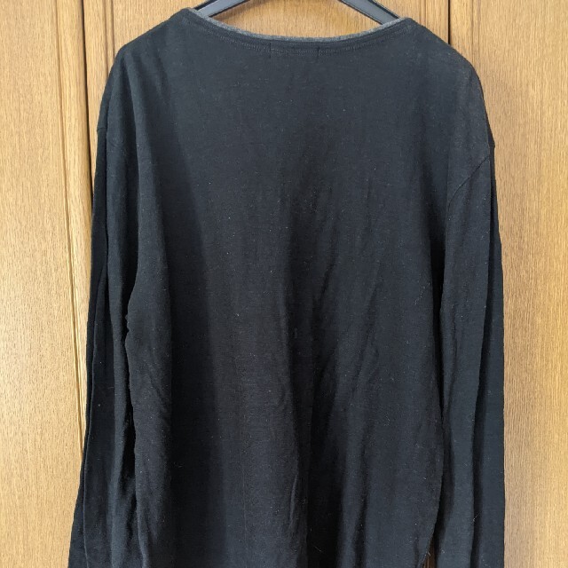 BURBERRY BLACK LABEL(バーバリーブラックレーベル)のバーバリーブラックレーベル　長袖Tシャツ　黒色　3 Lサイズ BURBERRY メンズのトップス(Tシャツ/カットソー(七分/長袖))の商品写真