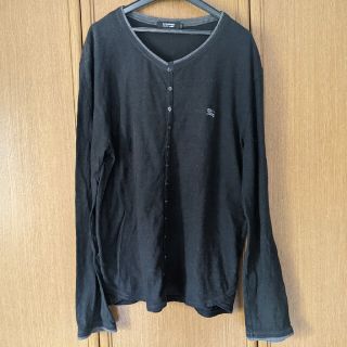 バーバリーブラックレーベル(BURBERRY BLACK LABEL)のバーバリーブラックレーベル　長袖Tシャツ　黒色　3 Lサイズ BURBERRY(Tシャツ/カットソー(七分/長袖))