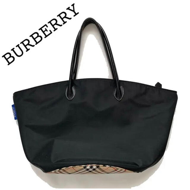 BURBERRY(バーバリー)のburberry  バーバリー  ナイロン　チェック　トートバッグ　ハンドバッグ レディースのバッグ(トートバッグ)の商品写真