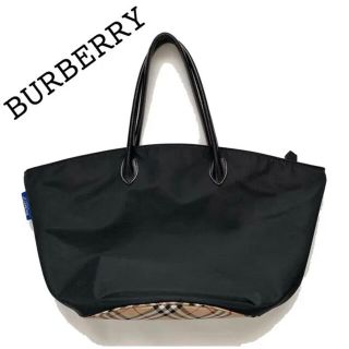 バーバリー(BURBERRY)のburberry  バーバリー  ナイロン　チェック　トートバッグ　ハンドバッグ(トートバッグ)