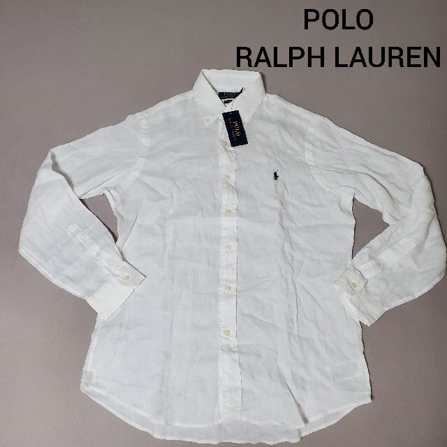 POLO RALPH LAUREN(ポロラルフローレン)の【新品タグ付】ラルフローレン 白シャツ 麻 リネンシャツ ポロ メンズのトップス(シャツ)の商品写真
