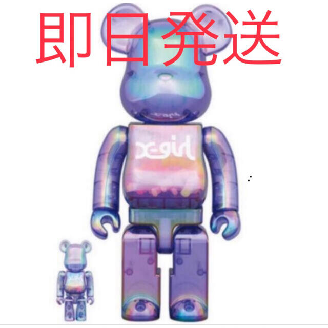 BE@RBRICK(ベアブリック)のBE@RBRICK X-girl CLEAR PURPLE 100％ & 400 エンタメ/ホビーのフィギュア(その他)の商品写真