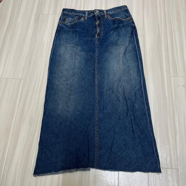 【45rpm】デニムのロングタイト レディースのスカート(ロングスカート)の商品写真