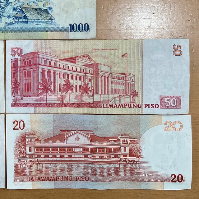 フィリピン・ペソ 旧紙幣（1,000/500/100/50/20ペソ札） エンタメ/ホビーの美術品/アンティーク(貨幣)の商品写真