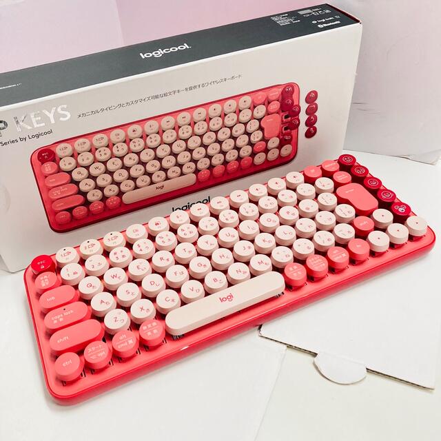 logicool POP KEYs ローズ K730RO 茶軸