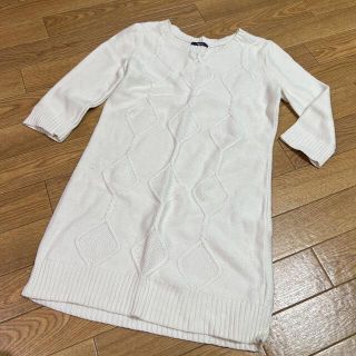 ギャップキッズ(GAP Kids)の7分袖　ニットワンピース　140cm(ワンピース)